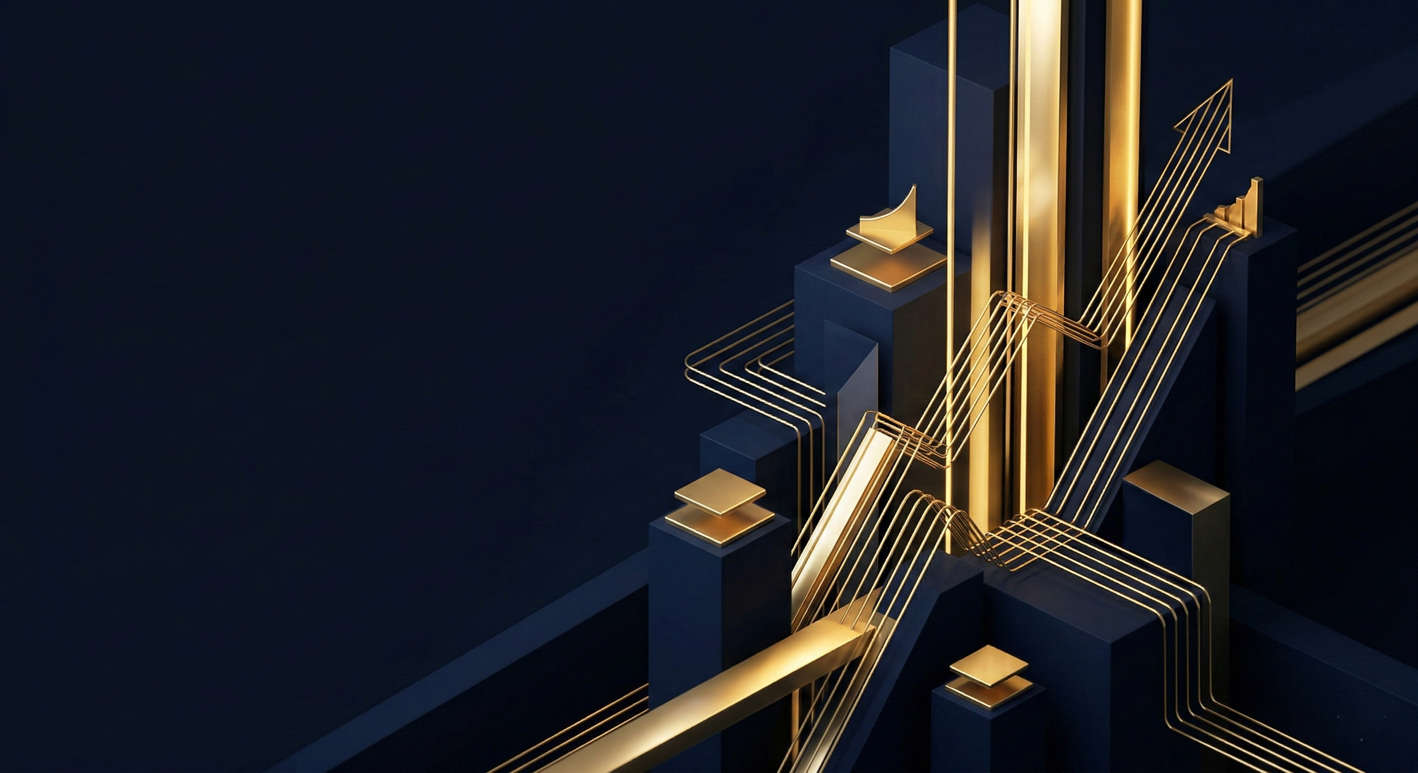 Modern financial growth visualization